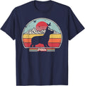 Corgi Shirt. Retro Style T-Shirt - Navy Blue