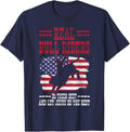 Bull Riding American Flag Rodeo Patriotic Christian Rider T-Shirt - Navy Blue
