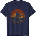 Retro Doberman Pinscher Artwork Design T-Shirt - Navy Blue