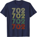 Vintage Las Vegas shirt 702 Area code retro grunge tee T-Shirt - Navy Blue