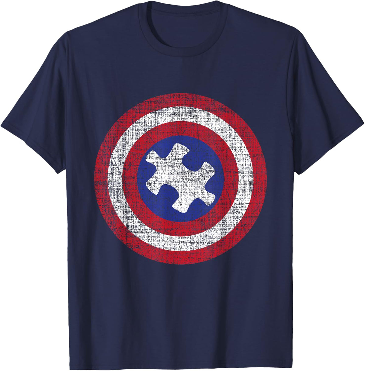 Autistic Puzzle Piece Shield - Autism Awareness Autism Child T-Shirt - Navy Blue
