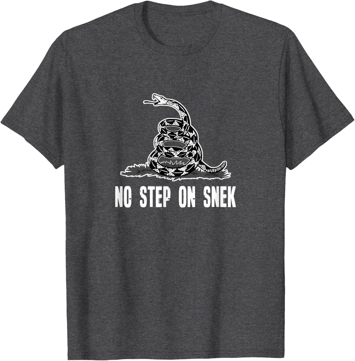 No Step On Snek T-shirt - Dark Heather Grey