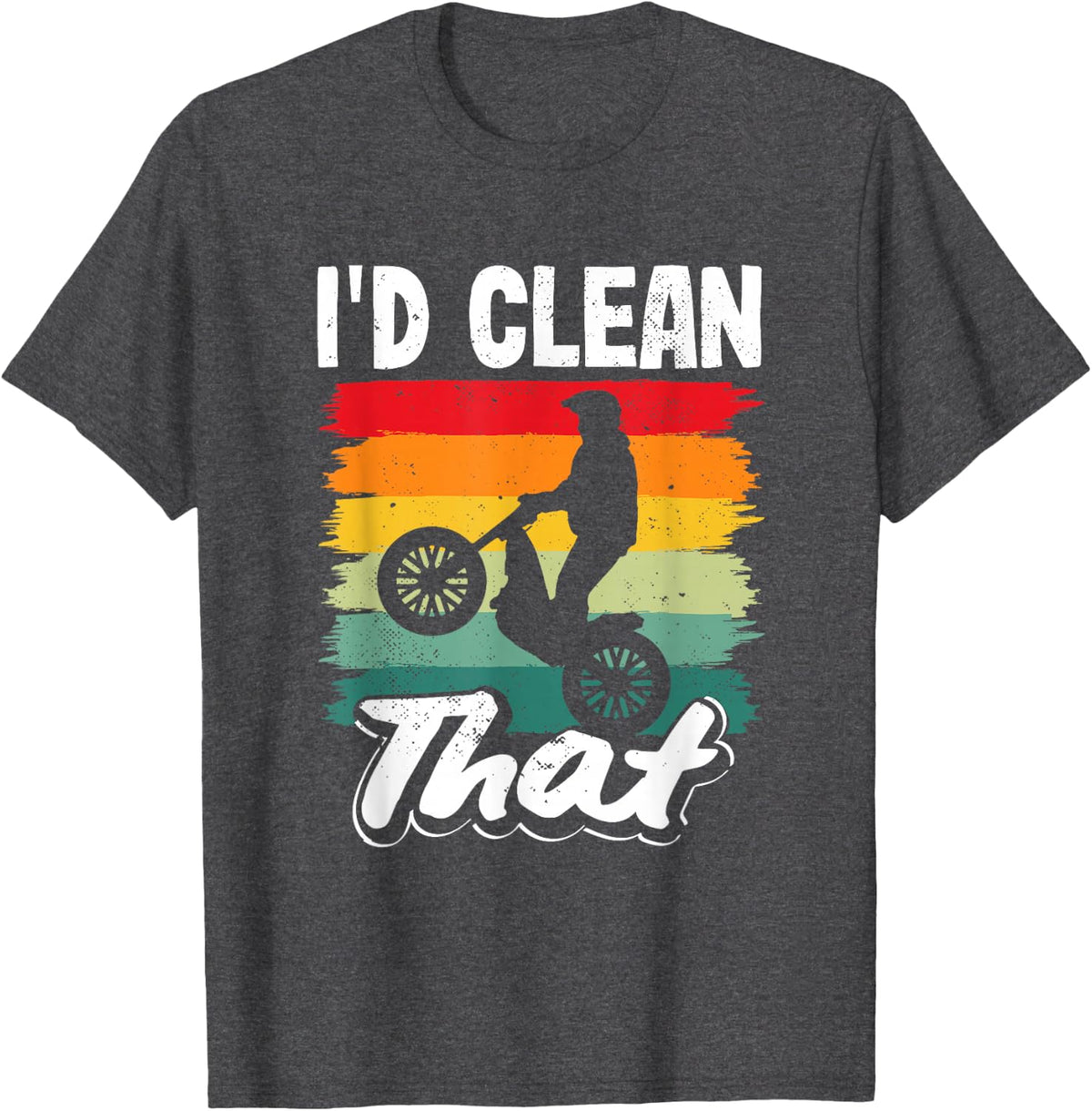 Moto Trials I'd Clean That Off-Road Motorcycle T-Shirt - Dark Heather Grey