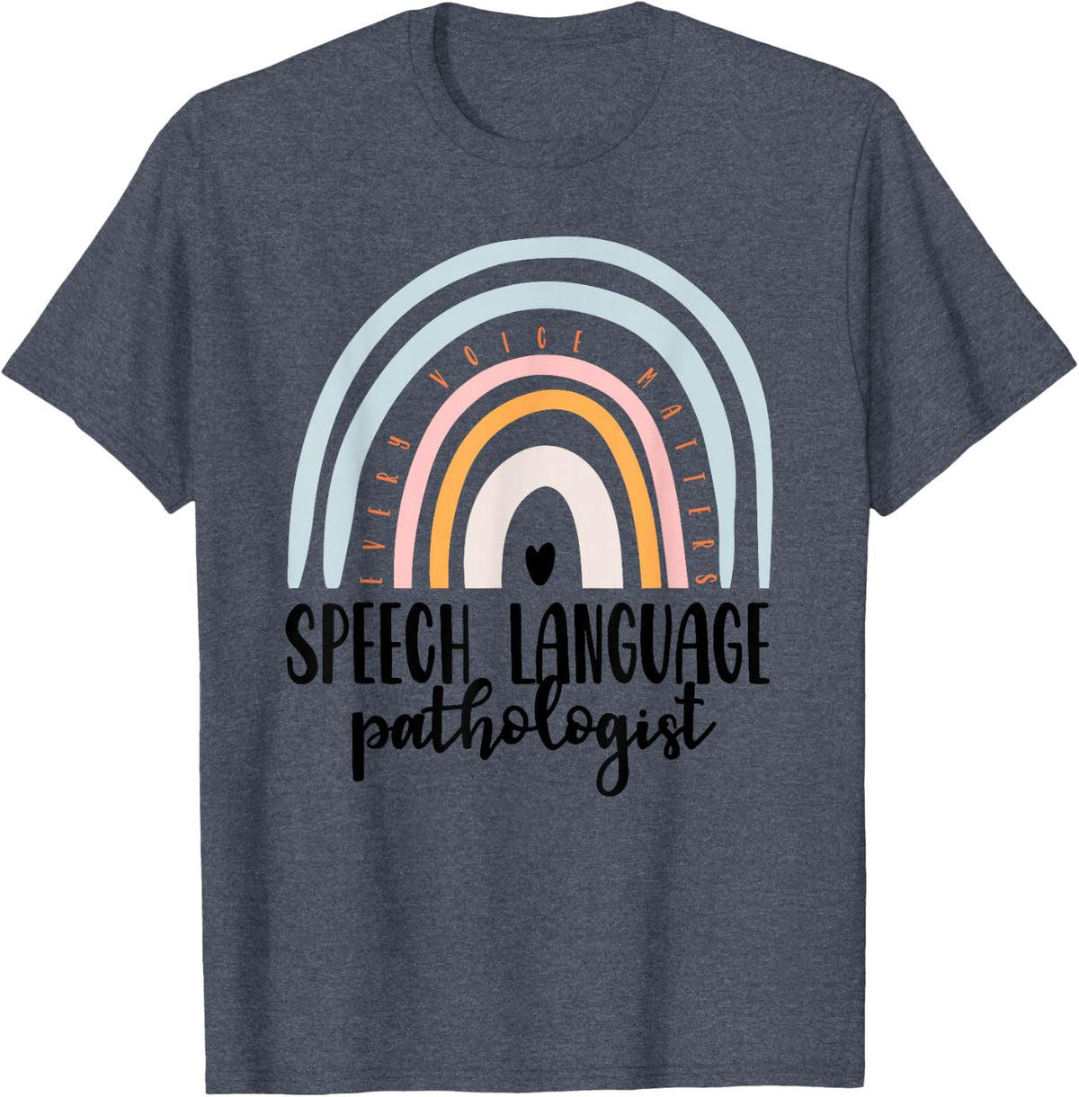 Speech Language Pathologist Speech Therapy SLP Gift Boho T-Shirt - Heather Blue