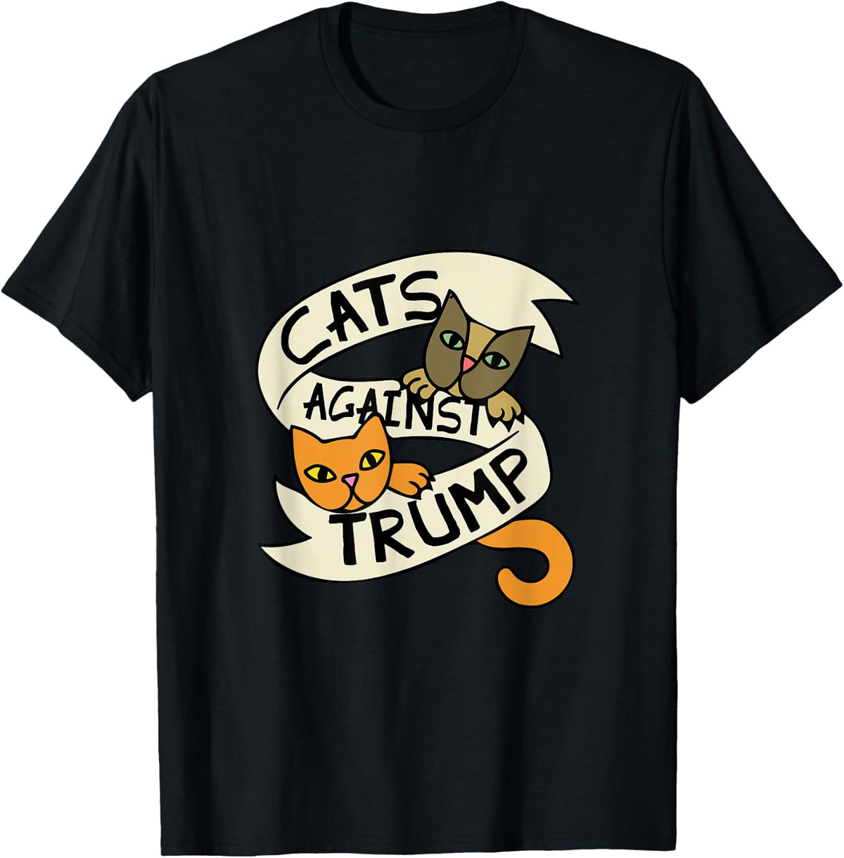 Cats against Trump 2020 Cat anti-trump T-Shirt - Black