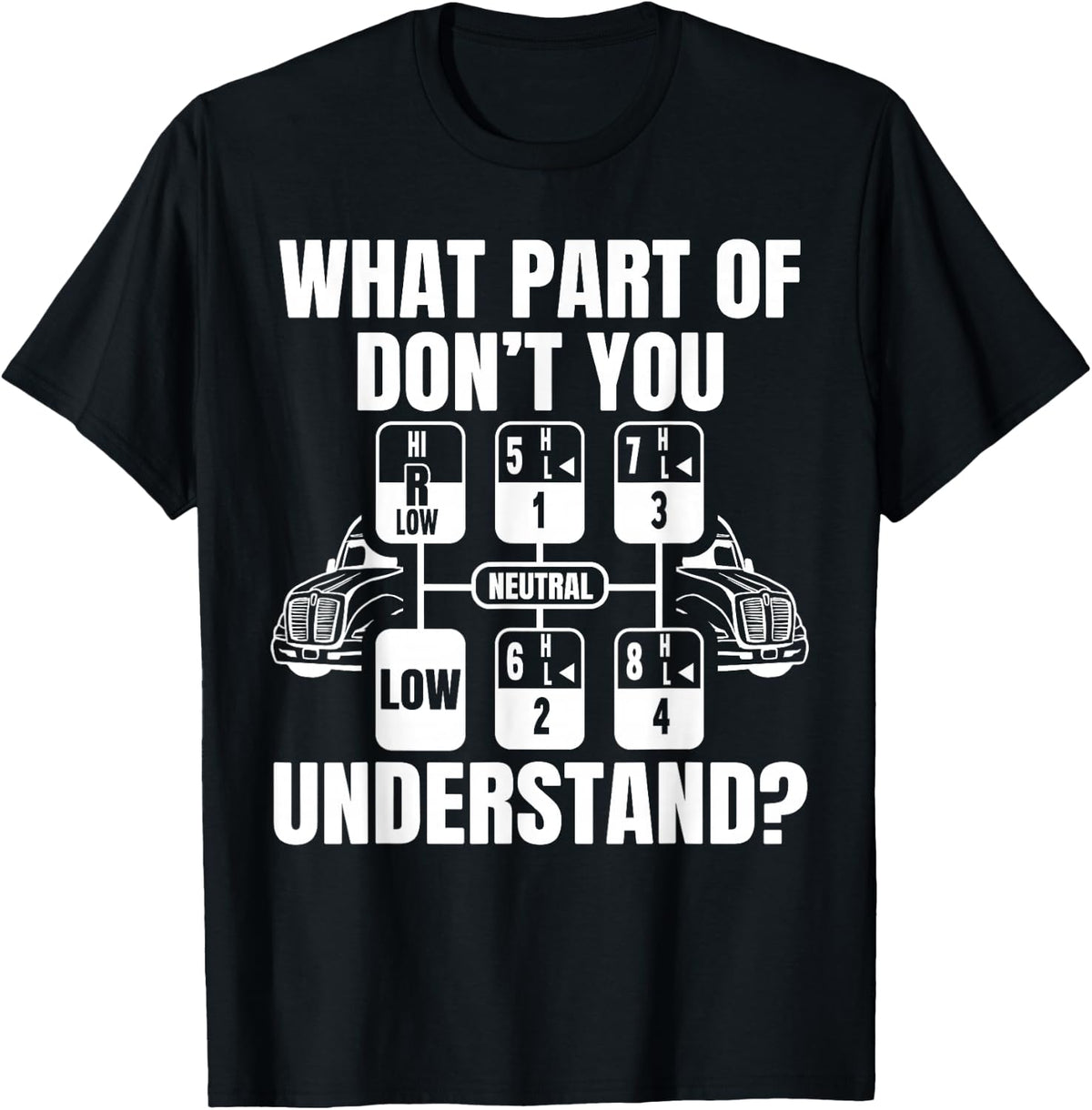 What Part of Don't You Understand Funny Trucker Truck Driver T-Shirt Small - Black