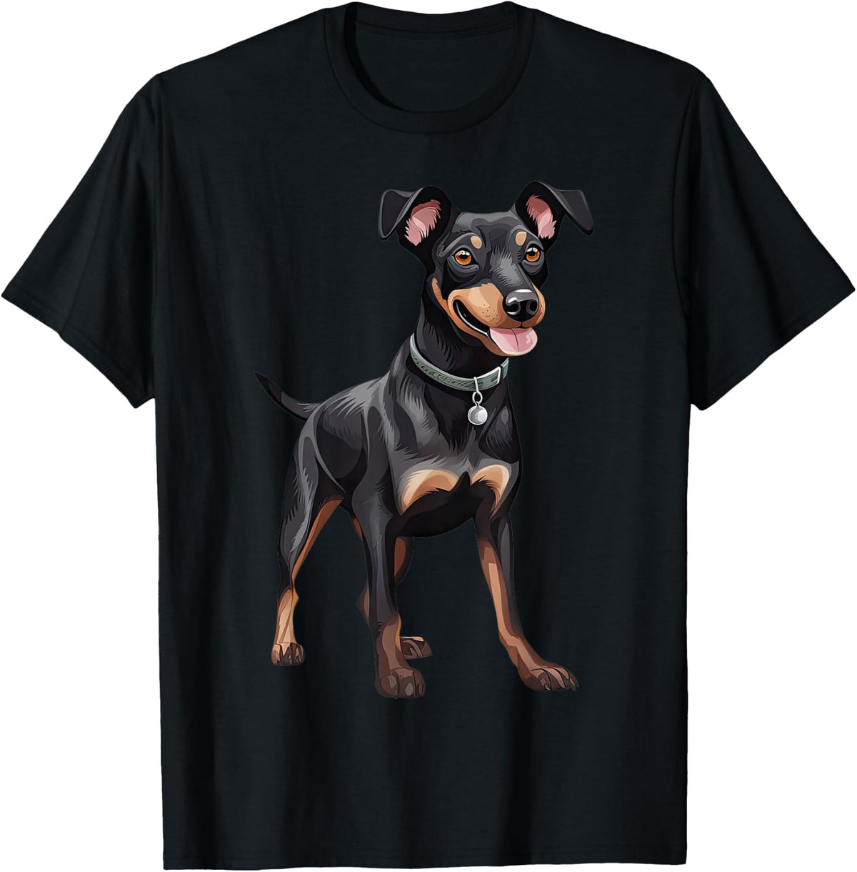 Manchester Terrier Dog Mom Dad Puppy Breeder Memorial T-Shirt - Black