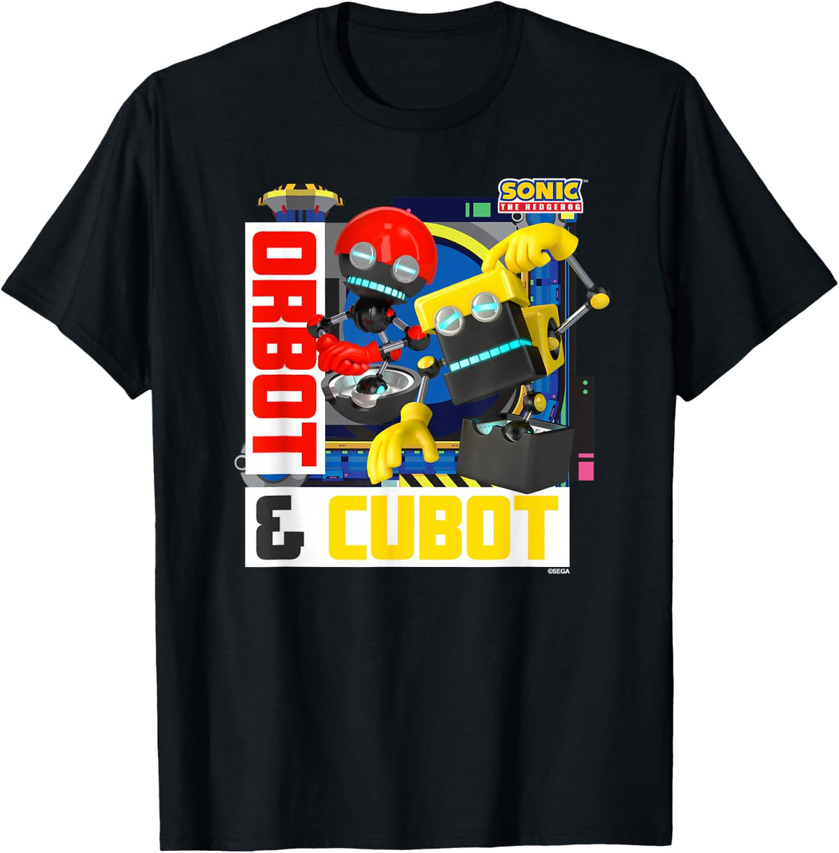 Sonic The Hedgehog - in The Zone - Orbot & Cubot T-Shirt - Black