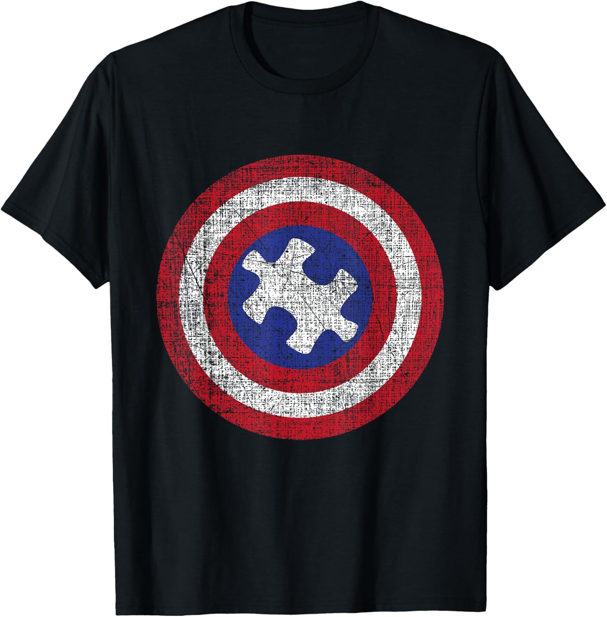 Autistic Puzzle Piece Shield - Autism Awareness Autism Child T-Shirt - Black