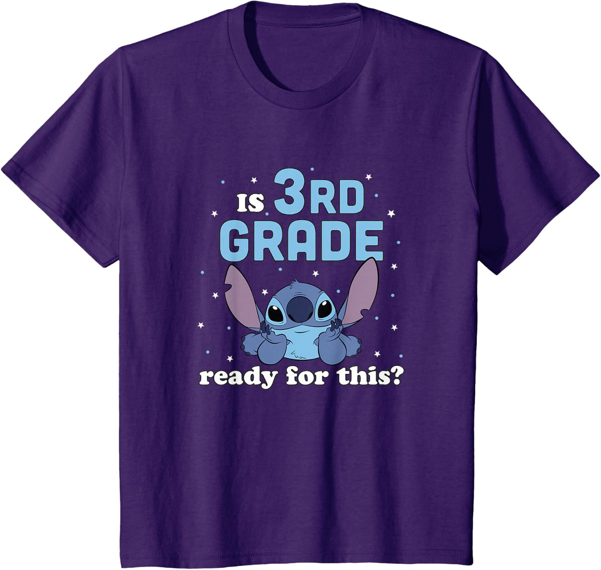 Disney Lilo & Stitch is 3rd Grade Ready for This? Chest Logo T-Shirt - Purple