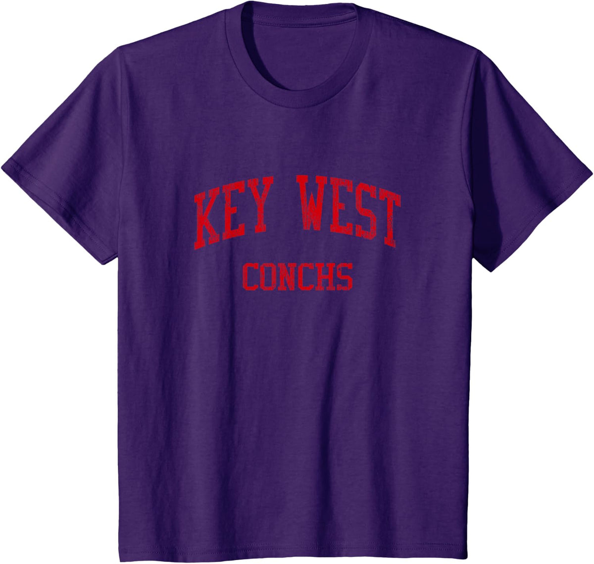 Key West High School HS Vintage Sports Tees T Shirts Key West FL - Purple