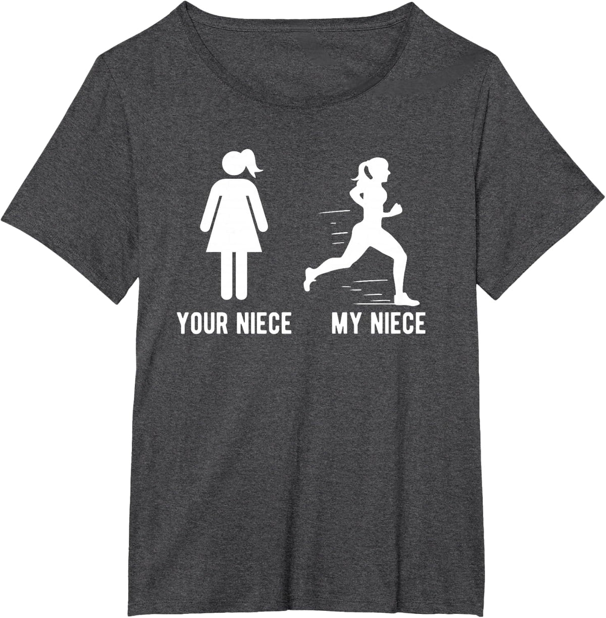 My Niece Track Aunt Track And Field Aunt Track Auntie T-Shirt - Dark Heather Grey