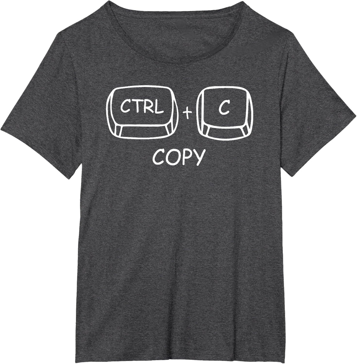 Ctrl C Copy Ctrl V Paste Father's Day Dad & Son Daughter T-Shirt - Dark Heather Grey