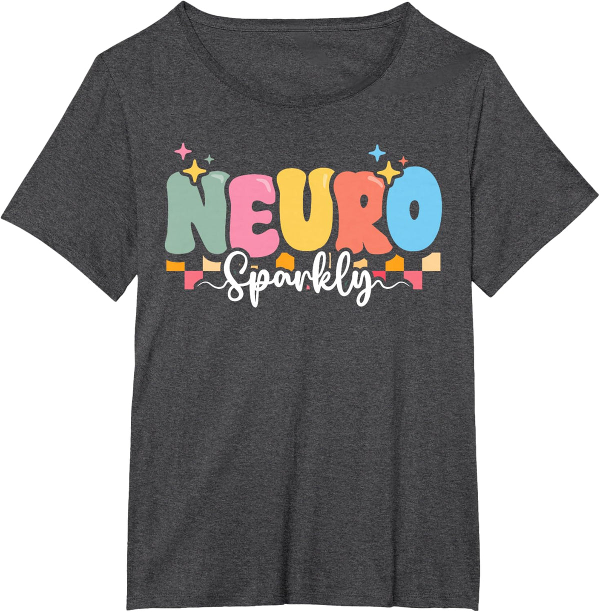 Autism Awareness Neurosparkly ADHD Neurodiversity T-Shirt Tee for SPED Teachers Gift - Dark Heather Grey
