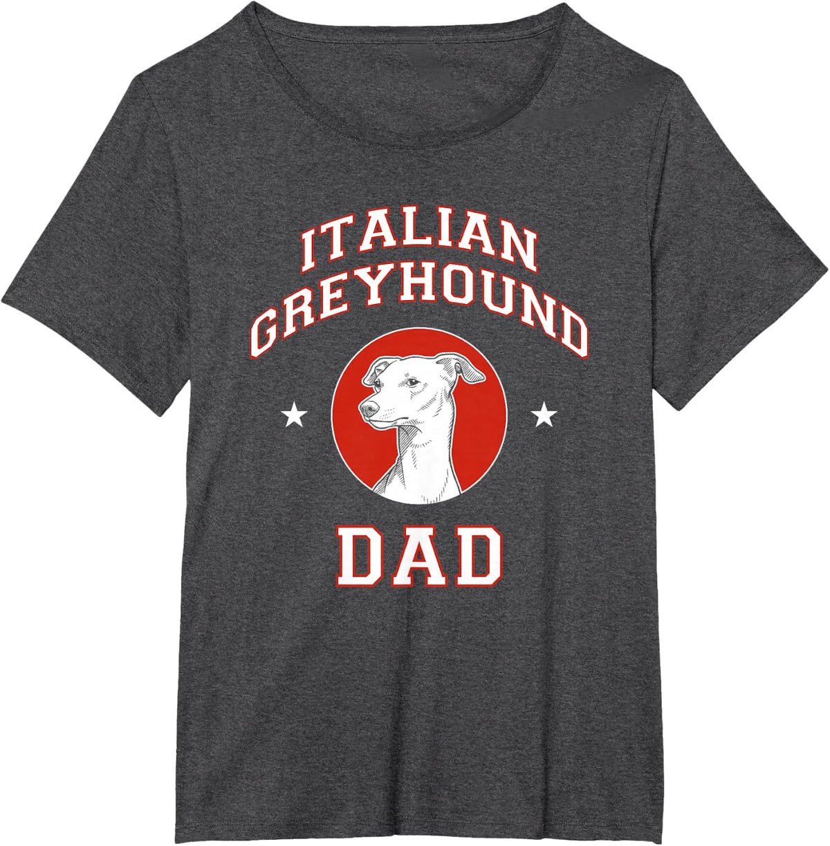 Italian Greyhound Dad Dog Father T-Shirt - Dark Heather Grey