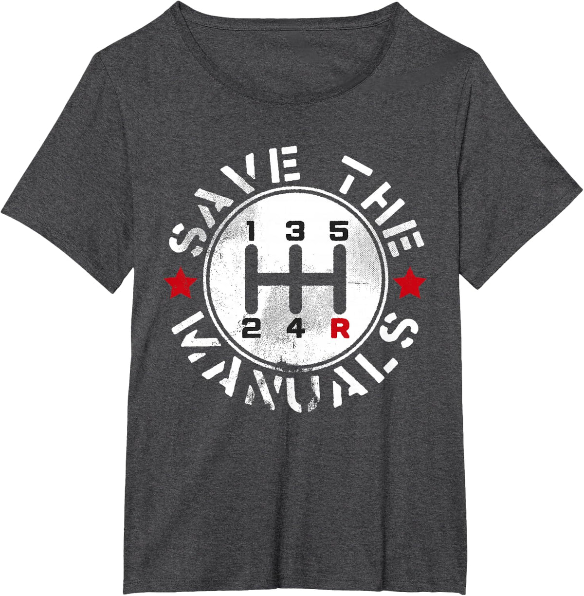 Three-pedal manual transmission. Save the manuals T-Shirt - Dark Heather Grey