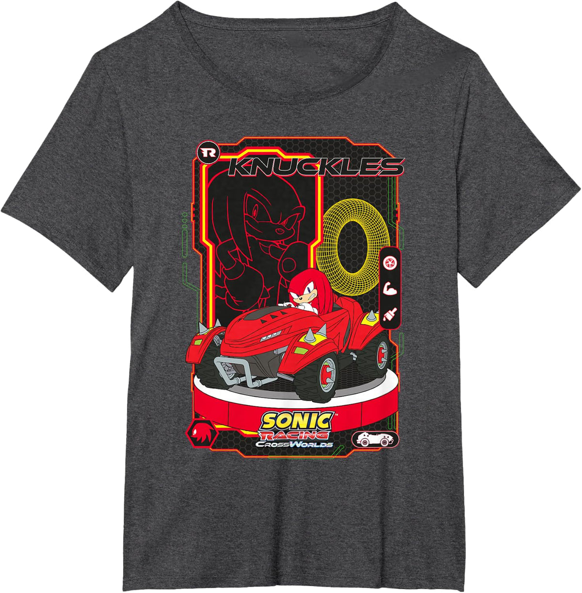 Sonic Racing CrossWorlds - Knuckles T-Shirt - Dark Heather Grey