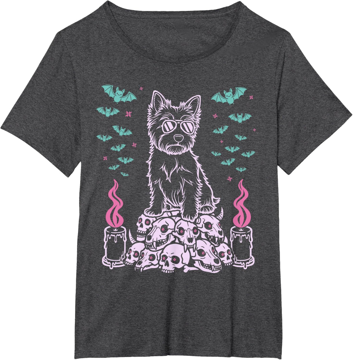 Yorkshire Terrier Yorkie Dog Lover Kawaii Pastel Goth T-Shirt - Dark Heather Grey