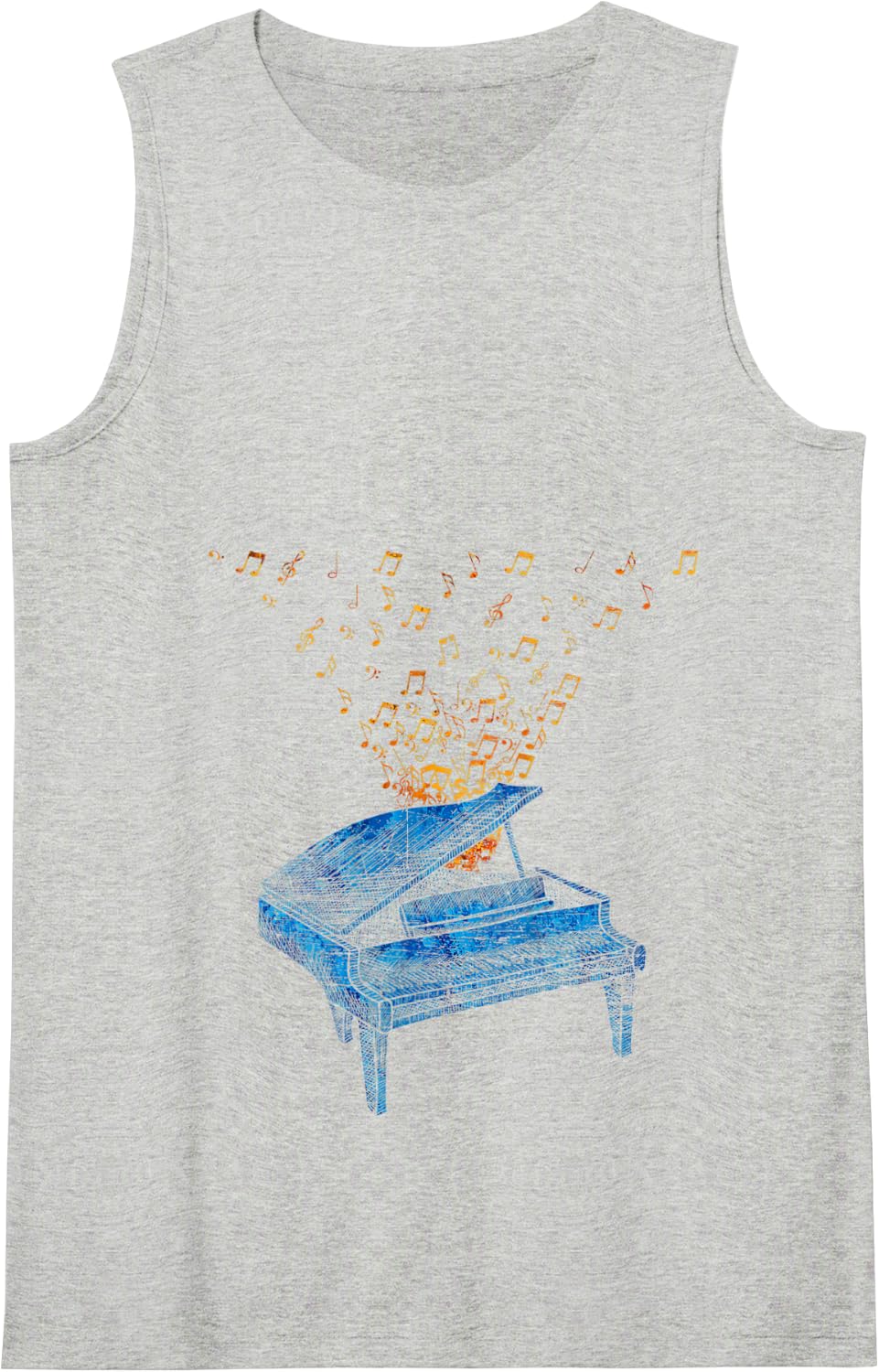 Musical Instrument Piano Musician Pianist Gift Music Tank Top - Heather Grey