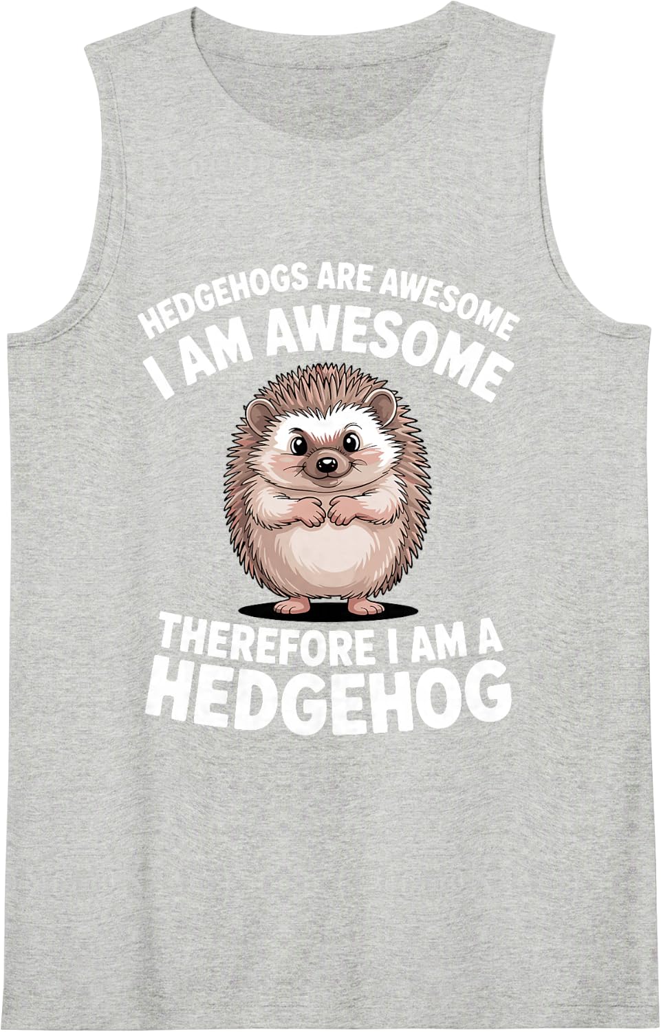 Funny Hedgehog Costume for Men Women Kids Hedgehog Lover Sleeveless Tank Top - Heather Grey
