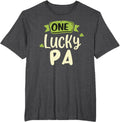 One Lucky Pa St. Patrick's Day Funny Matching T-Shirt - Dark Heather Grey