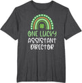 One Lucky Assistant Director St. Patrick's Day Funny Rainbow T-Shirt - Dark Heather Grey