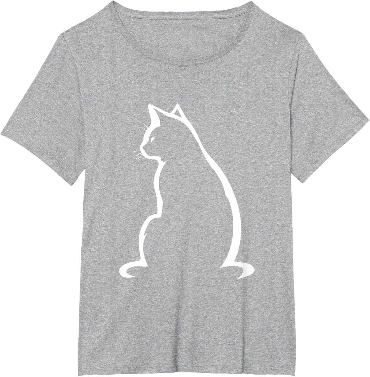 Cat Cute Kitten Graphic T-Shirt - Heather Grey