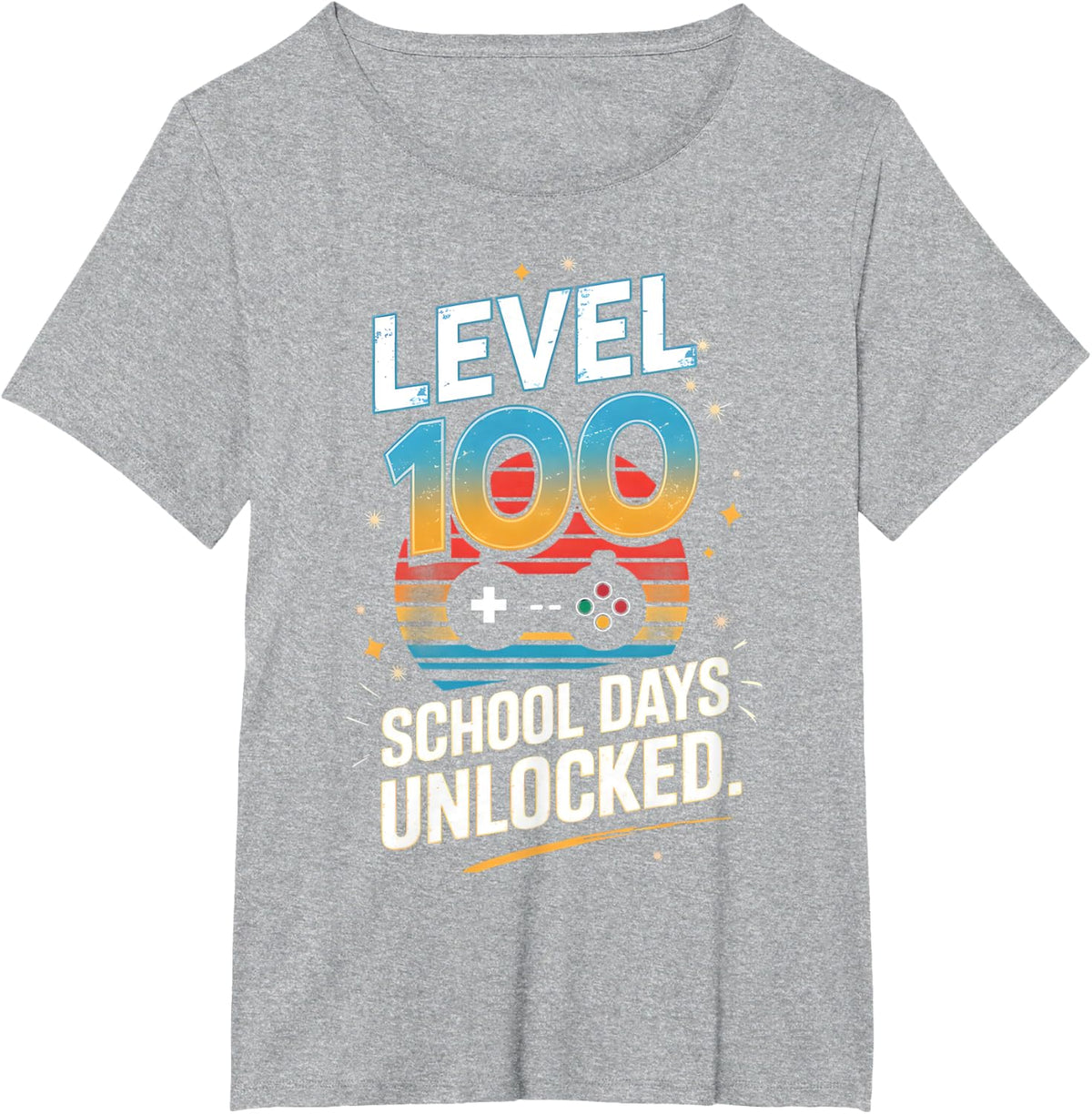 Level 100 Days Of School Unlocked 100th Day Of School Gifts T-Shirt - Heather Grey