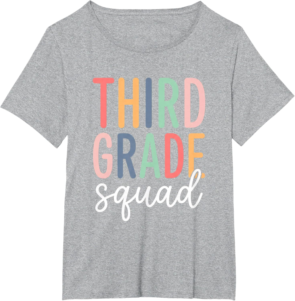 Third Grade Squad Back to School Teacher Student T-Shirt - Heather Grey