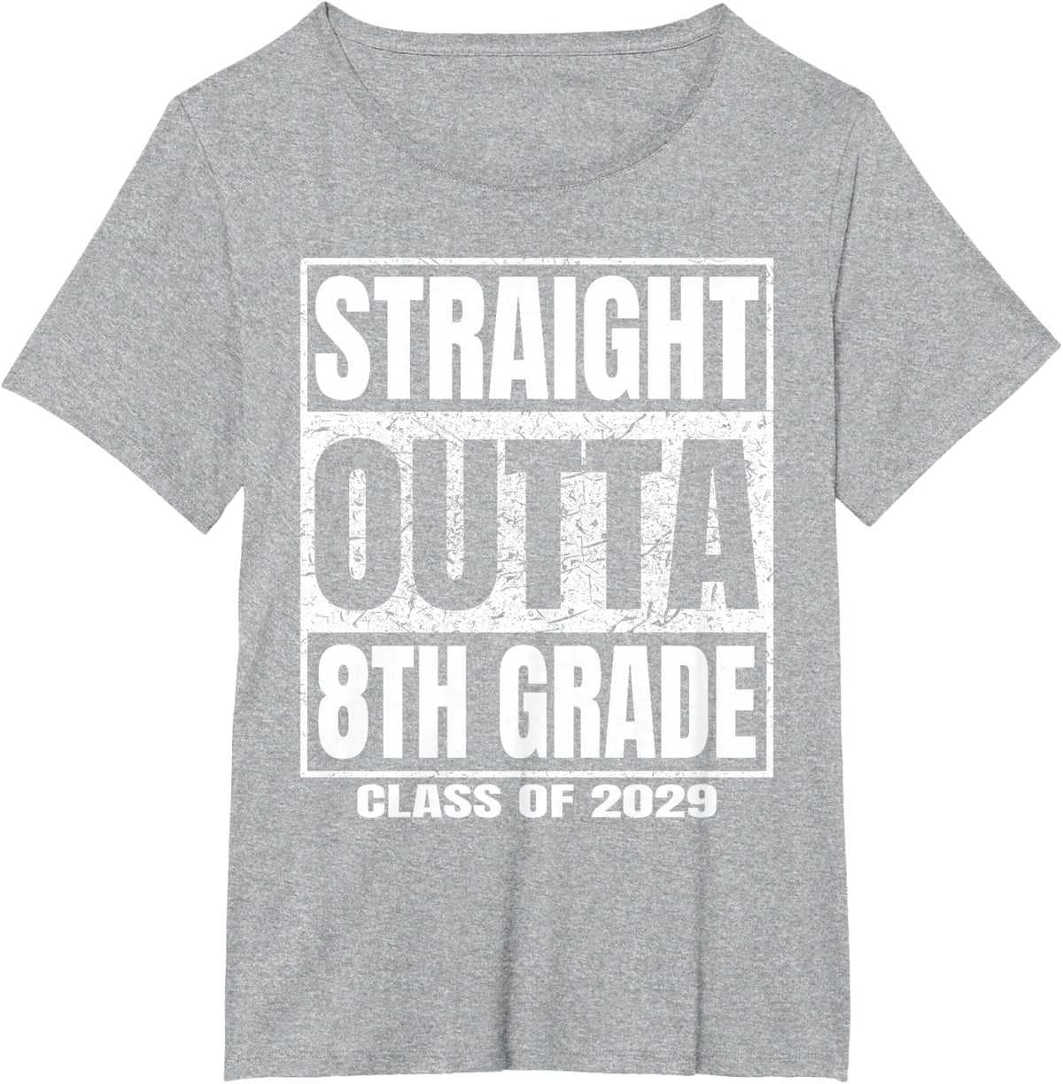 Straight Outta 8th Grade Graduation Gifts 2029 Eighth Grade T-Shirt - Heather Grey