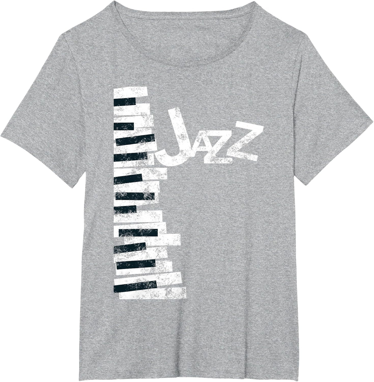 Jazz Music Lover Vintage Piano Jazz T-Shirt Tee for Men Women Musicians - Heather Grey