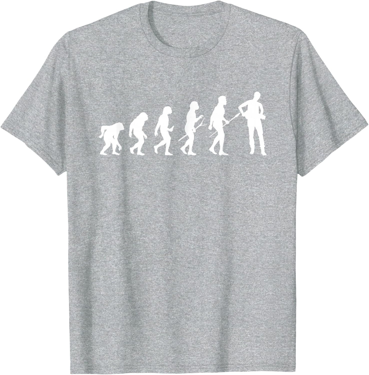 Hurdy-Gurdy Evolution Design for a Hurdy Gurdy lover T-Shirt - Heather Grey