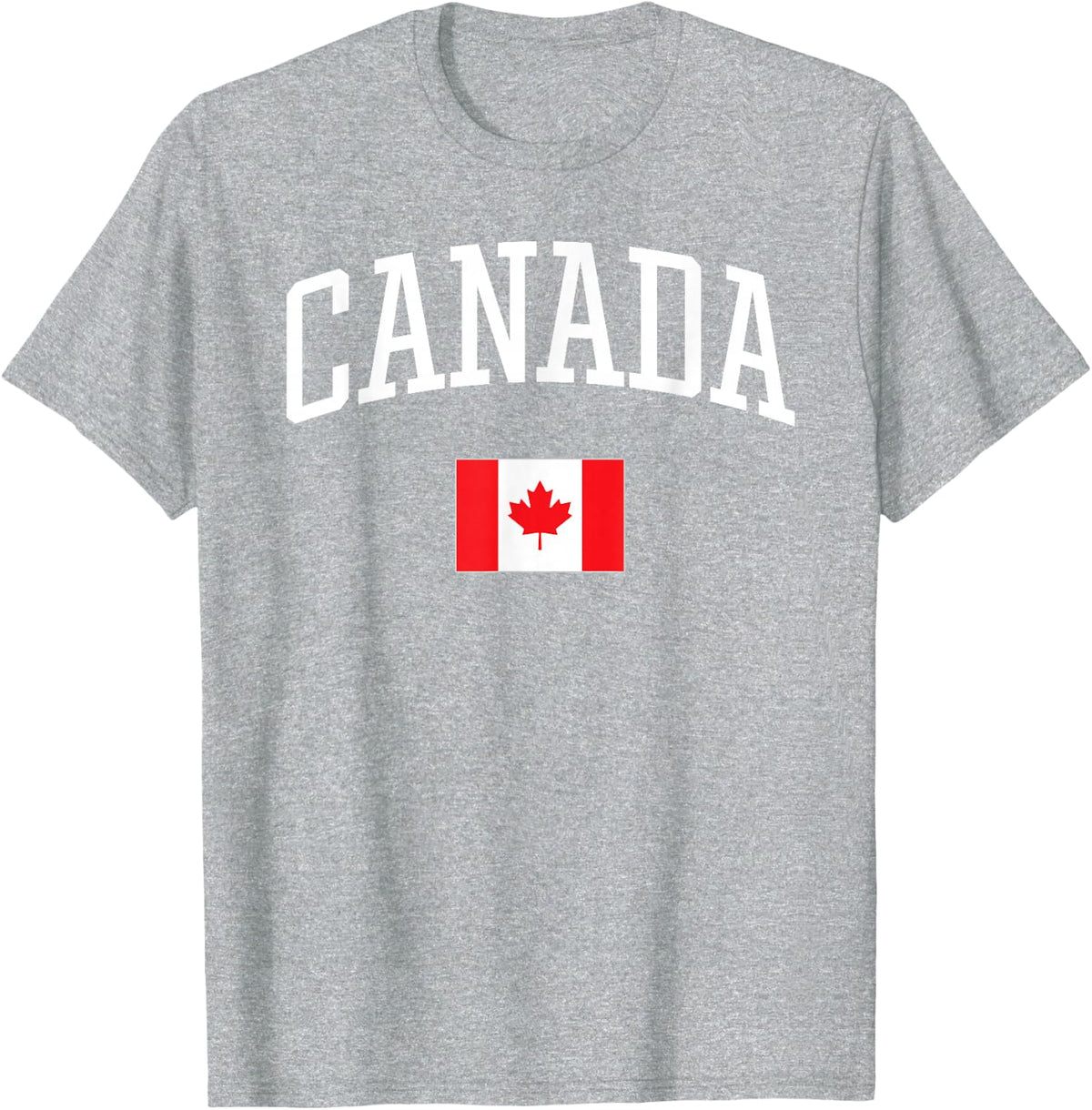 Vintage Flag of Canada Love Your Country T-Shirt - Heather Grey