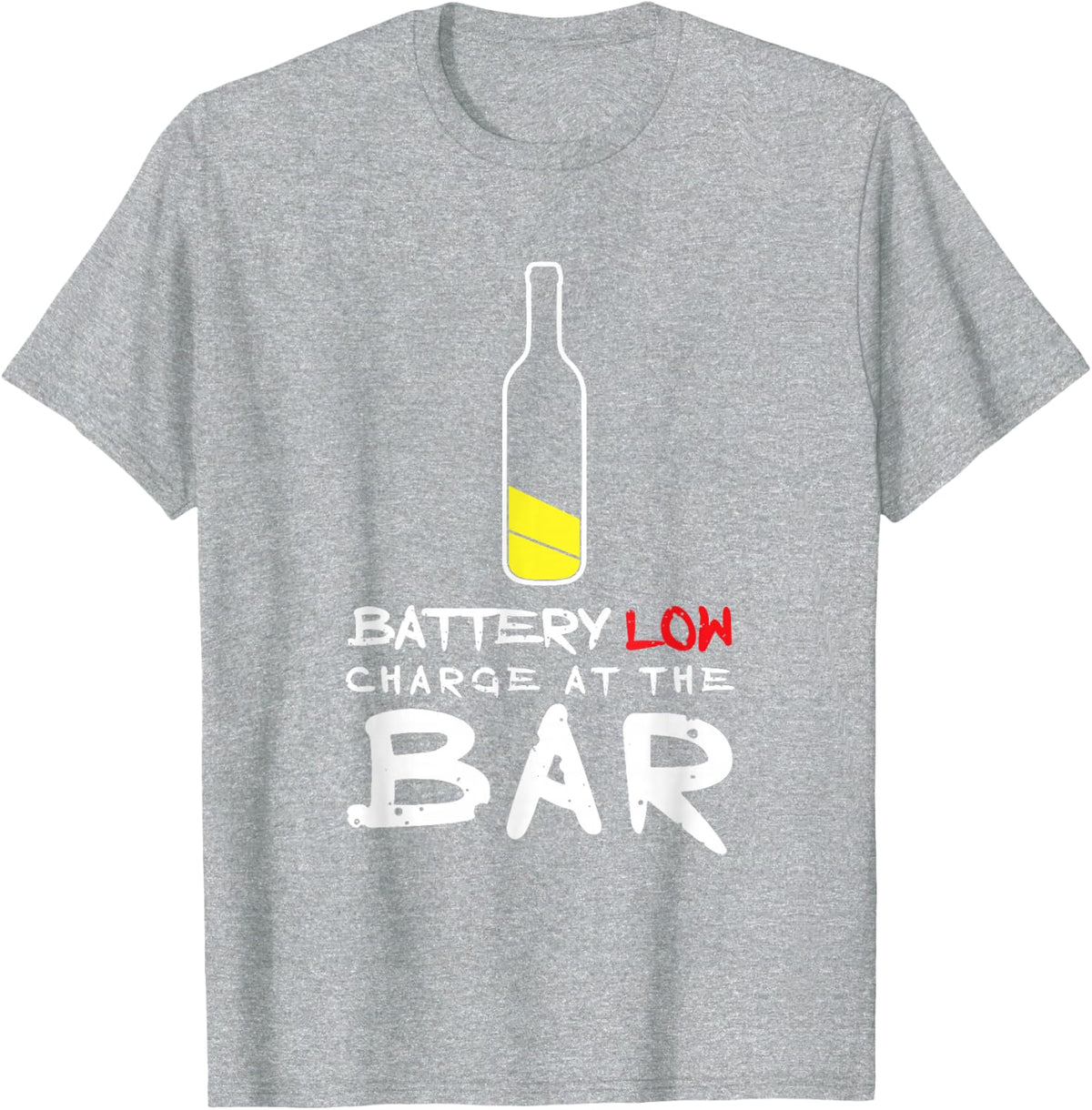 Funny Beer Drinking Charge at the Bar Alcohol Shirt for Men T-Shirt - Heather Grey