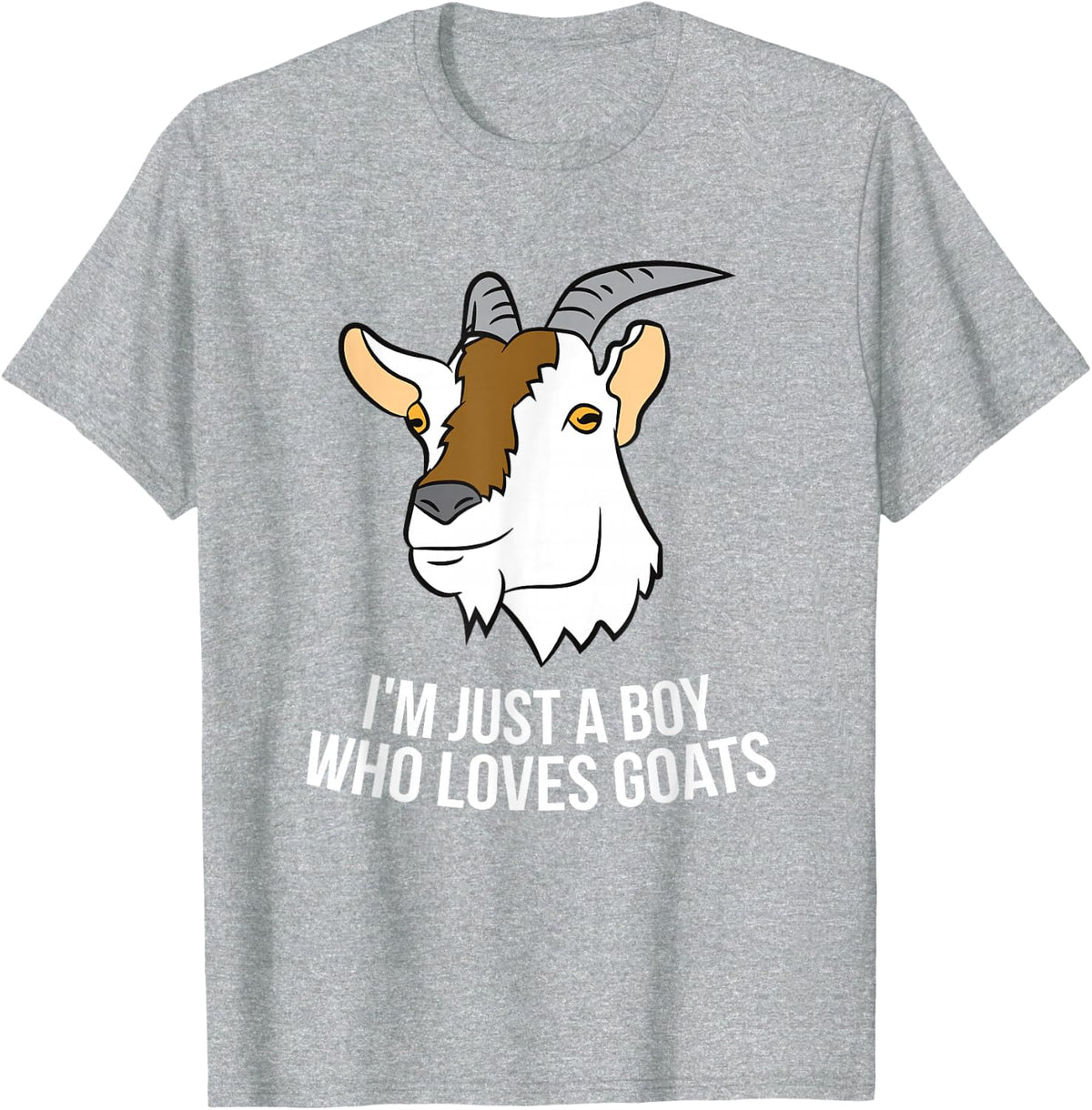 I'm Just A Boy Who Loves Goats Cute Goat Farmer T-Shirt - Heather Grey
