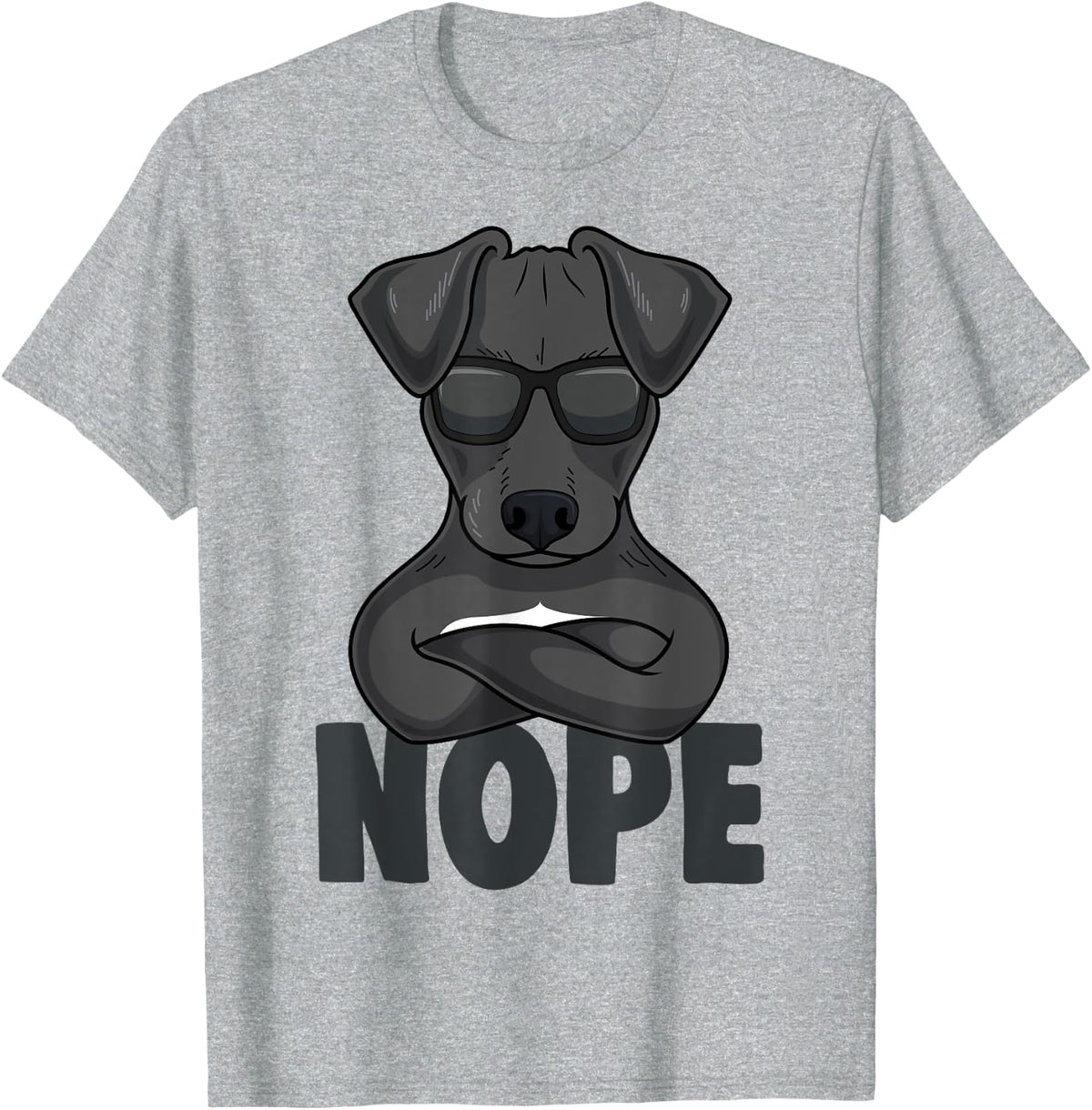 Patterdale Terrier Dog T-Shirt - Heather Grey