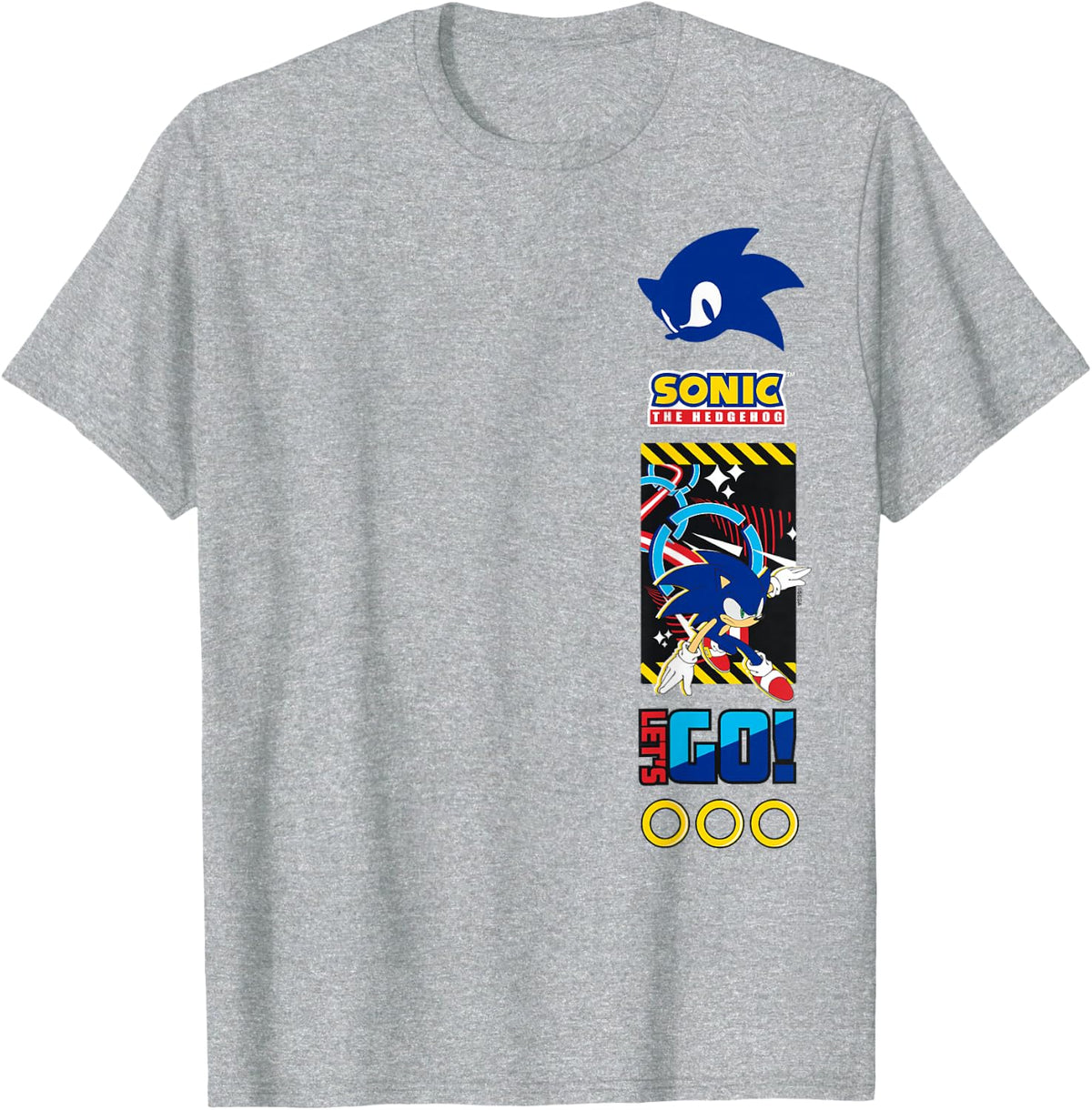 Sonic The Hedgehog Let's Go! Epic Run Heroic Panel T-Shirt - Heather Grey