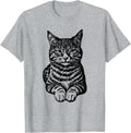 A Drawing Of Cat T-Shirt - Heather Grey
