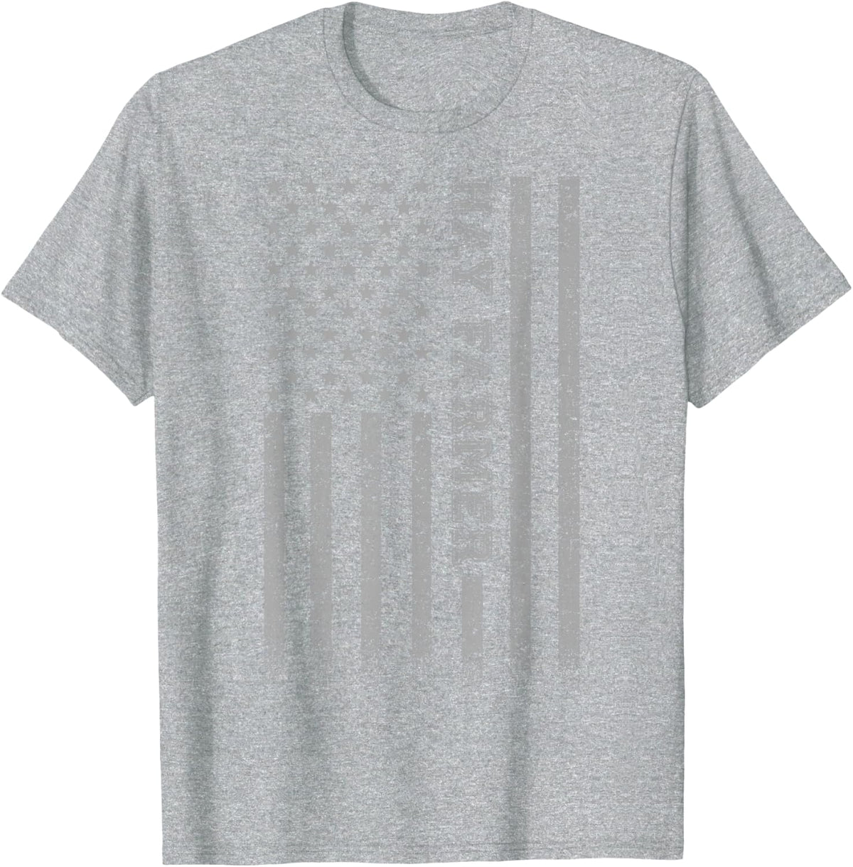 Hay Farmer American Flag T-Shirt - Heather Grey