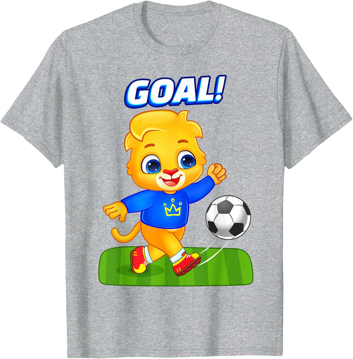 Soccer Lover Sports Player | Lucas Playing Soccer T-Shirt - Heather Grey