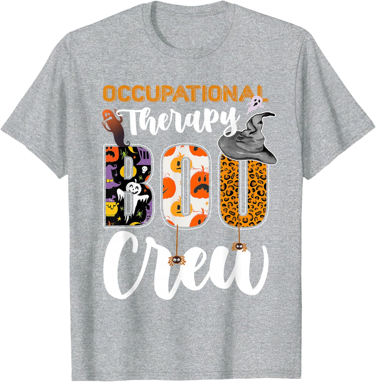 Occupational Therapy Boo Crew Halloween Costume Matching T-Shirt - Heather Grey