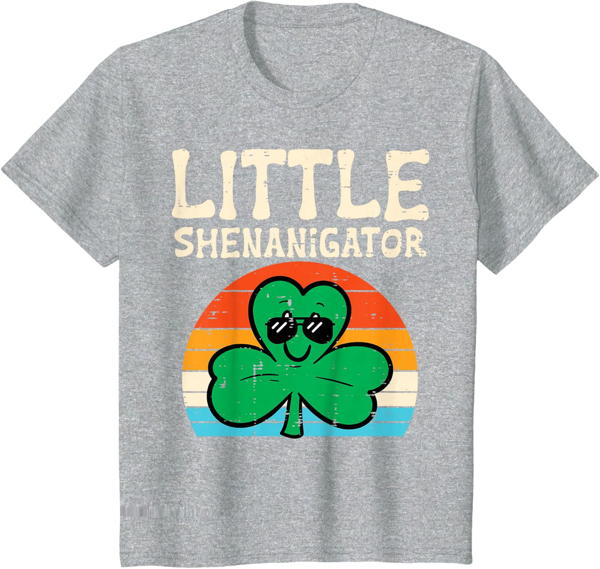 Kids Little Shenanigator Shamrock Toddler Boys St Patricks Day T-Shirt - Heather Grey